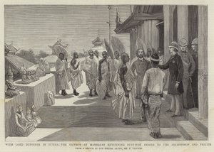 Avec Lord Dufferin en Birmanie, le vice-roi à Mandalay rendant des images bouddhistes à l